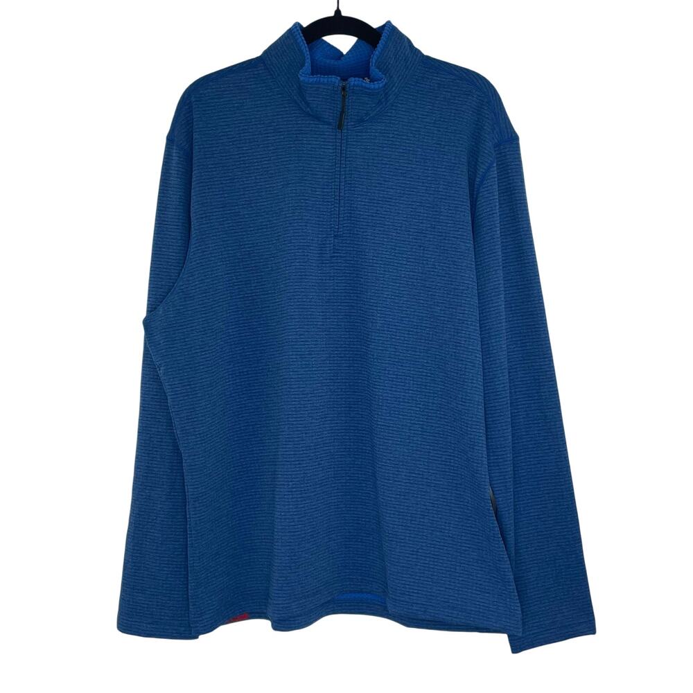 Robert Graham Classic Fit blue quarter zip sweater Men's size 2XL